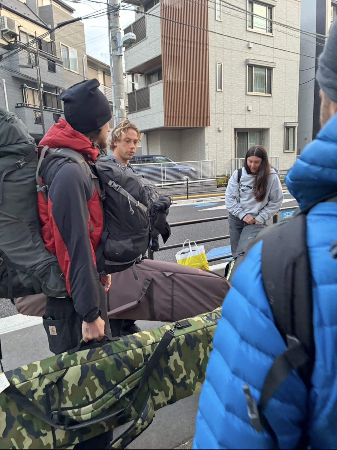 Arriving in Japan with all the gear